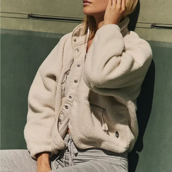 Free People Hit The Slopes Fleece Jacket - Picture 2 of 4